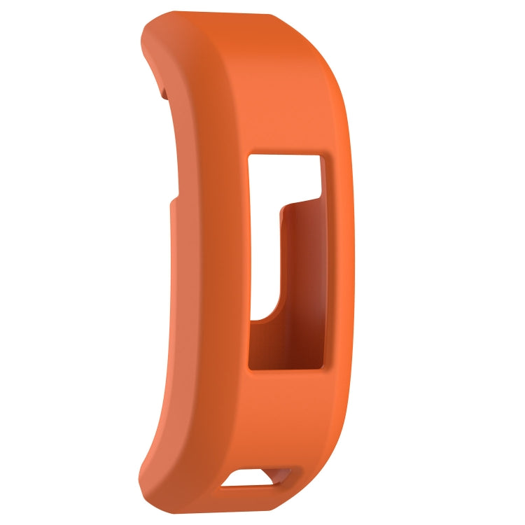 Silicone protective case for Garmin Vivosmart HR, orange band with display cutout window