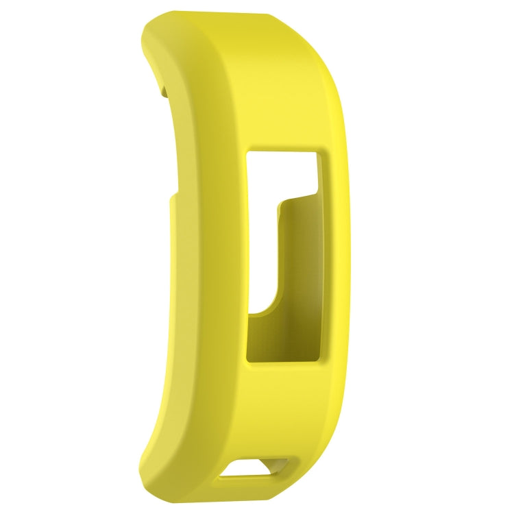 Silicone protective case for Garmin Vivosmart HR, yellow band with display cutout window