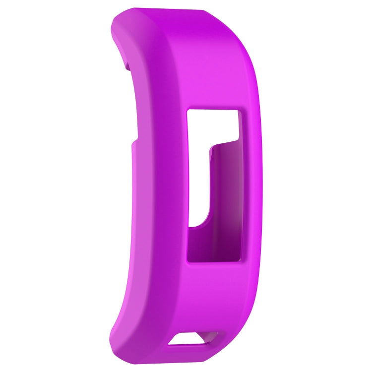 Silicone protective case for Garmin Vivosmart HR, purple band with display cutout window