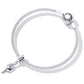 Silver conch charm bracelet with mesh chain and dangling conch pendant