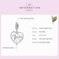 Sterling silver heart pendant charm showing hand-swearing hands motif