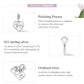 Sterling silver heart pendant charm with hand-swearing hands motif