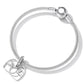 S925-style sterling silver bracelet with mesh chain and heart hand-swear charm
