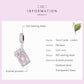 Sterling silver tarot card charm with heart and pink enamel, small pendant with S925 ring