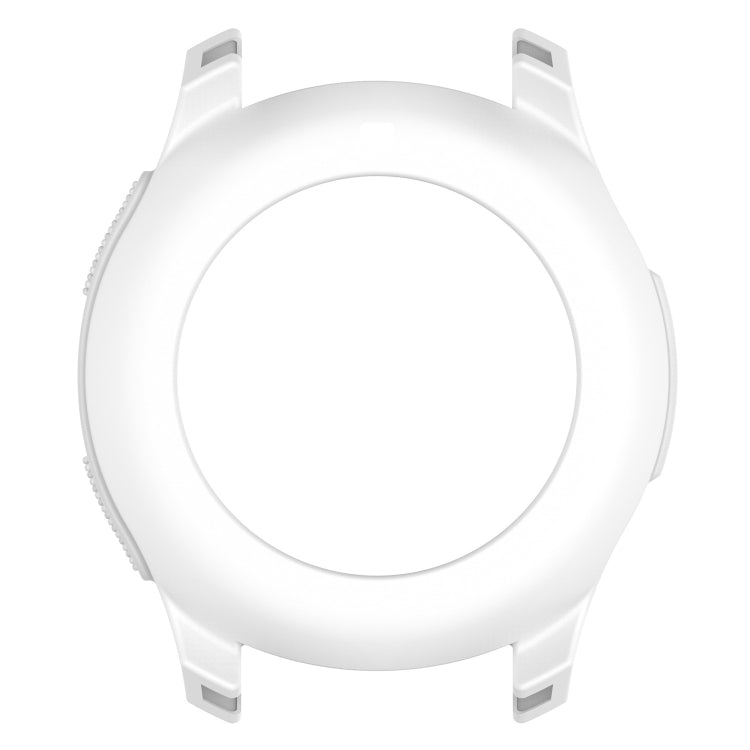 Universal silicone case with circular opening, white color