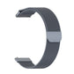 Dark gray 46mm Milanese watch strap with metal clasp and mesh links