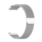 Silver 46mm Milanese watch strap with metal clasp and woven mesh links