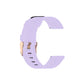 Nylon canvas smartwatch strap in light purple with metal buckle