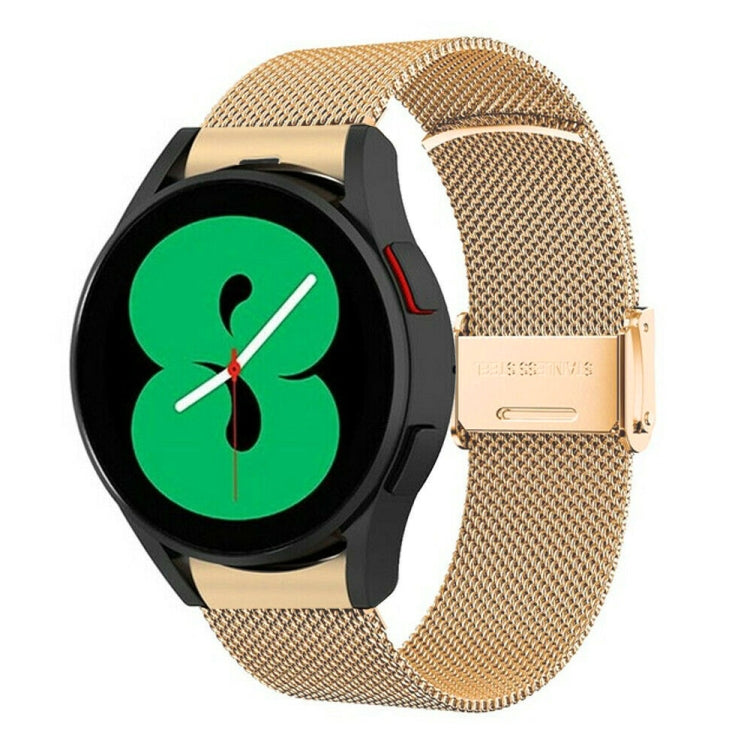 Gold stainless mesh watch band with metal buckle for smartwatch