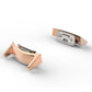Rose gold metal phone strap clasp with stainless steel head and hinged connector