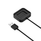 Black watch charging dock with pin contacts and USB plug cable