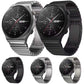 Set of black and silver steel watch bands with buckle links