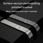Silver steel watch band with polished, brushed link rows