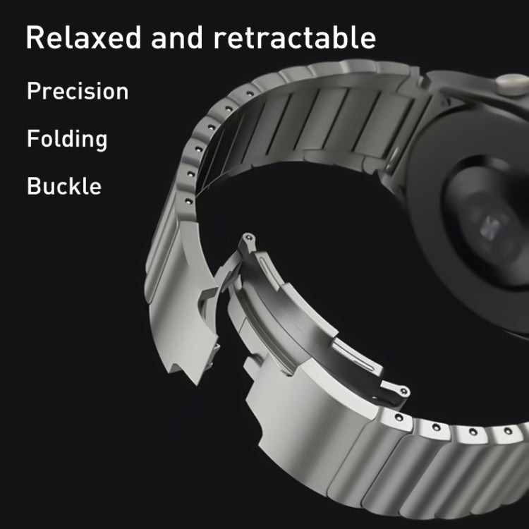 Silver steel watch band buckle mechanism with retractable clasp bars