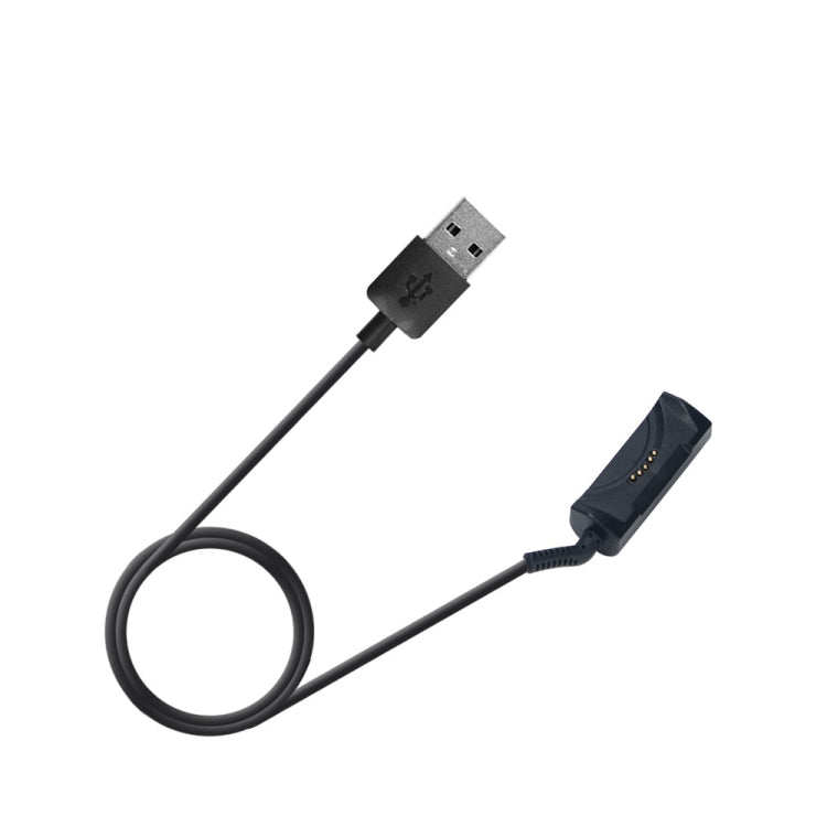 Magnetic charging cable with USB-A plug and magnetic watch dock, black