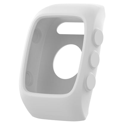 White silicone watch case for POLAR M430 with cutouts for screen and buttons