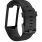 Textured watch strap, black with black clasp and textured pattern