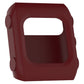 Silicone watch case, red wine/burgundy with open window and side loops