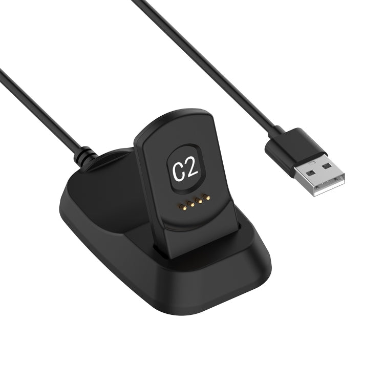 Black charging dock base with USB plug and C2 stand cable