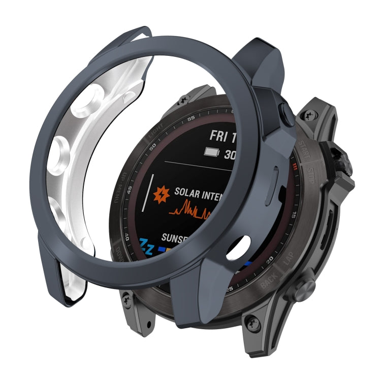 TPU half-pack watch case cover with electroplated black-gray finish