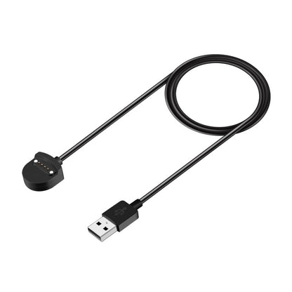 Magnetic smart watch charging cable with USB-A connector and circular charging dock