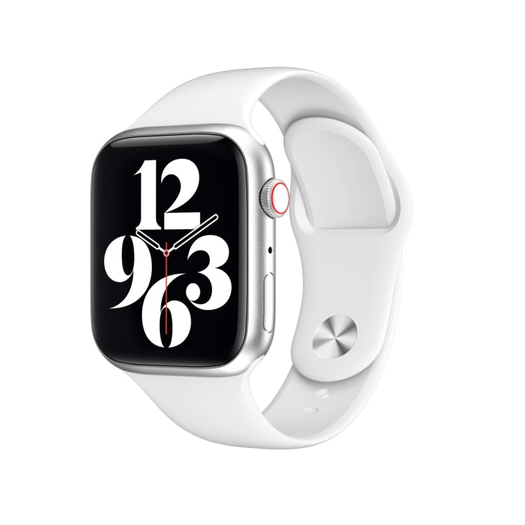 White smartwatch with black display showing large time digits 12:93