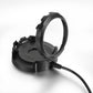 Black smartwatch charging dock cradle with two contact pins and cable