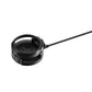 Black smartwatch charging cradle dock with loop opening and cable