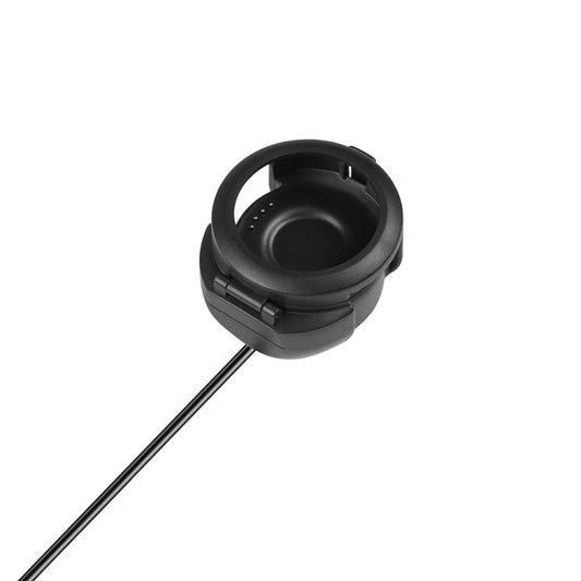 Round watch charging cradle with cable, black