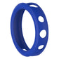 Silicone watch case ring in blue with side cutout holes for pins