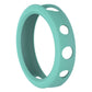 Silicone watch case ring in teal with side cutout holes for pins