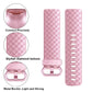 Metal watch strap with diamond-texture band and rose-gold buckle for Fitbit Charge 3