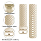 Champagne-gold metal watch strap with diamond texture and secure buckle for Fitbit Charge 3