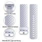 Silver metal watch strap with diamond texture and buckle for Fitbit Charge 3