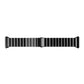 Black stainless steel watch strap with polished link band, for Fitbit Ionic