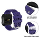 Breathable perforated TPU watch strap with quick-release for Fitbit Versa, purple.