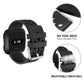 Breathable perforated TPU watch strap with quick-release for Fitbit Versa, black.