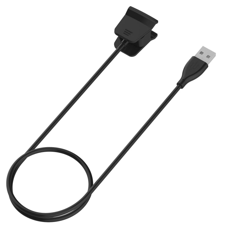 Black charging cable with USB plug and FITBIT Alta HR dock connector