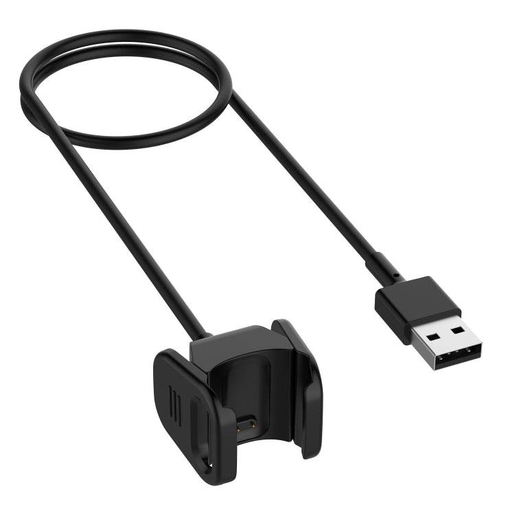 Black charging cable with USB-A connector and snap-in watch charging mount