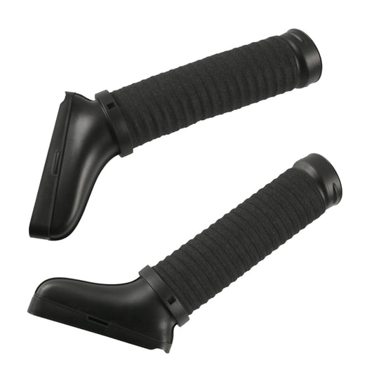Air intake hose set with ribbed rubber ducts and molded inlet/outlet ends, black