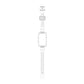 Transparent silicone watch band, white for Huawei Band 7 with clasp and strap links.