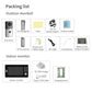 Wireless video doorbell accessories and indoor monitor contents in packing list