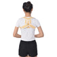Children’s posture corrector with light beige and white straps, adjustable back brace