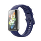 Navy silicone watch band with adjustable clasp and perforated strap holes