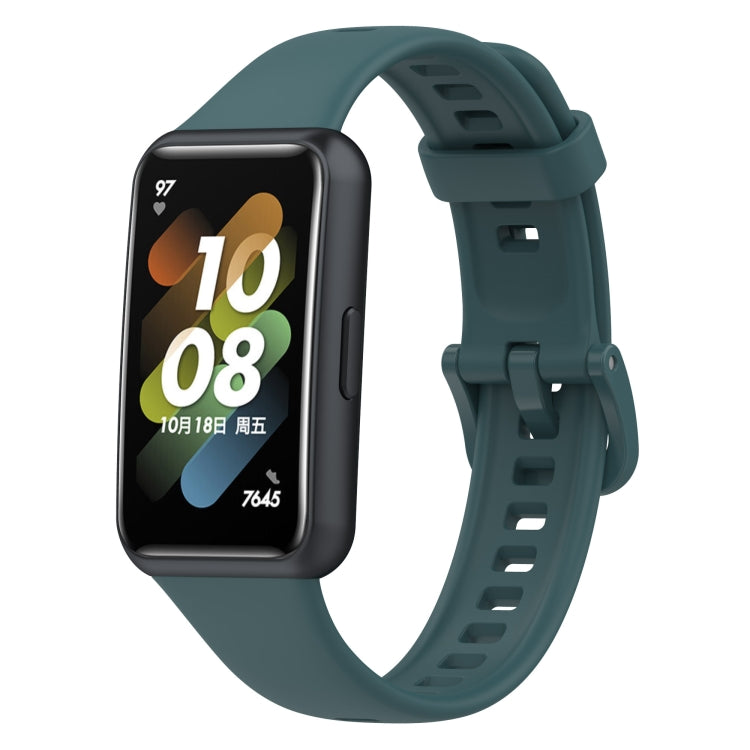 Metal Head Silicone Watch Band, For Huawei Band 7