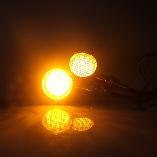 Z008 1 Pair 12V Modified Universal Motorcycle LED Turn Signal, Yellow Light, Red Light