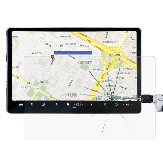 Tempered tablet glass screen protector film with shatter-resistance effect on display