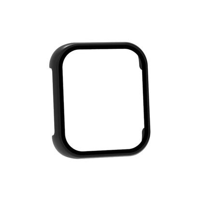 Black tempered glass watch protective case with square cutout