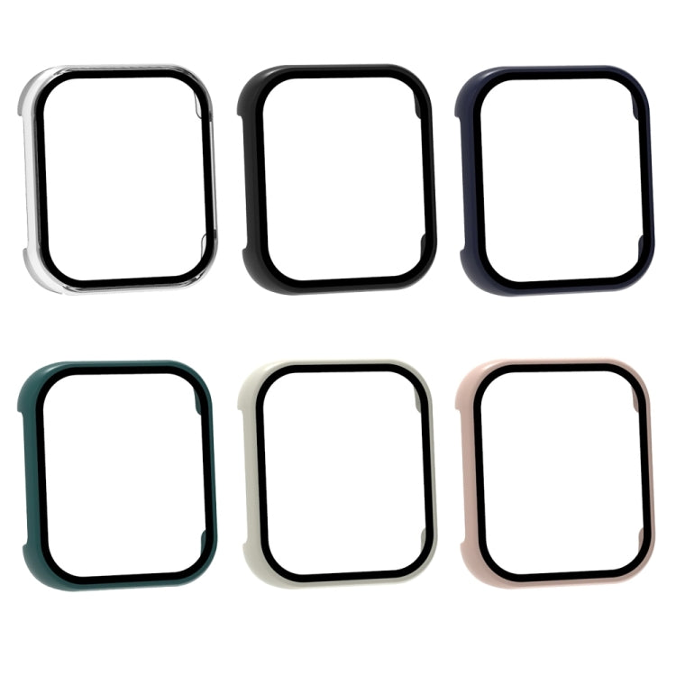 Tempered glass watch protective case set with square bezels in multiple colors