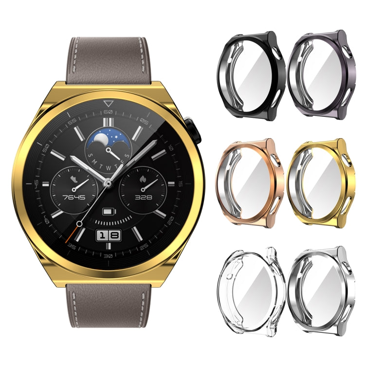 Electroplating Full Coverage TPU Watch Case, For Huawei Watch GT3 Pro 43mm